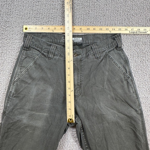 Carhartt Relaxed Fit Work Pants Men's 32x32 Gray Canvas Carpenter Cargo Utility - Picture 3 of 9